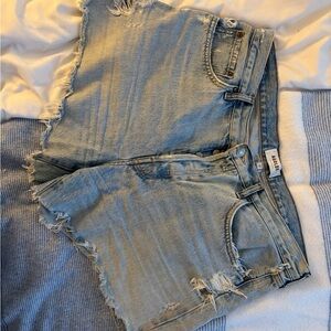 Agolde Light Blue Denim Shorts